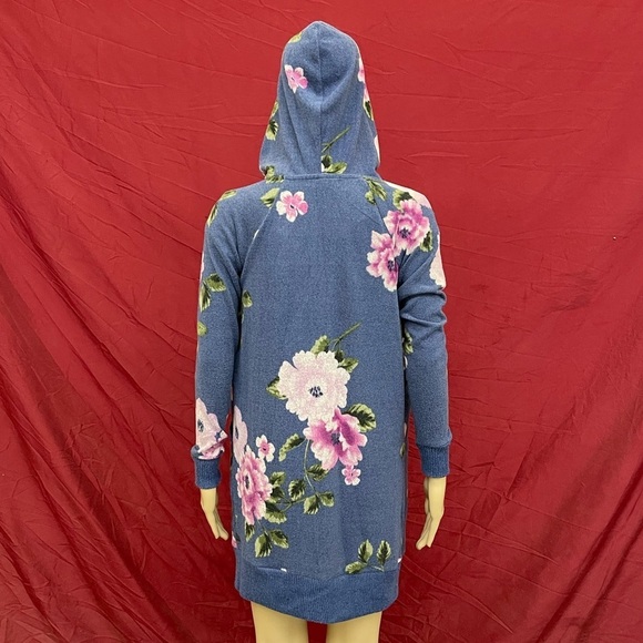 Super soft floral hooded open cardigan size small - Picture 3 of 5